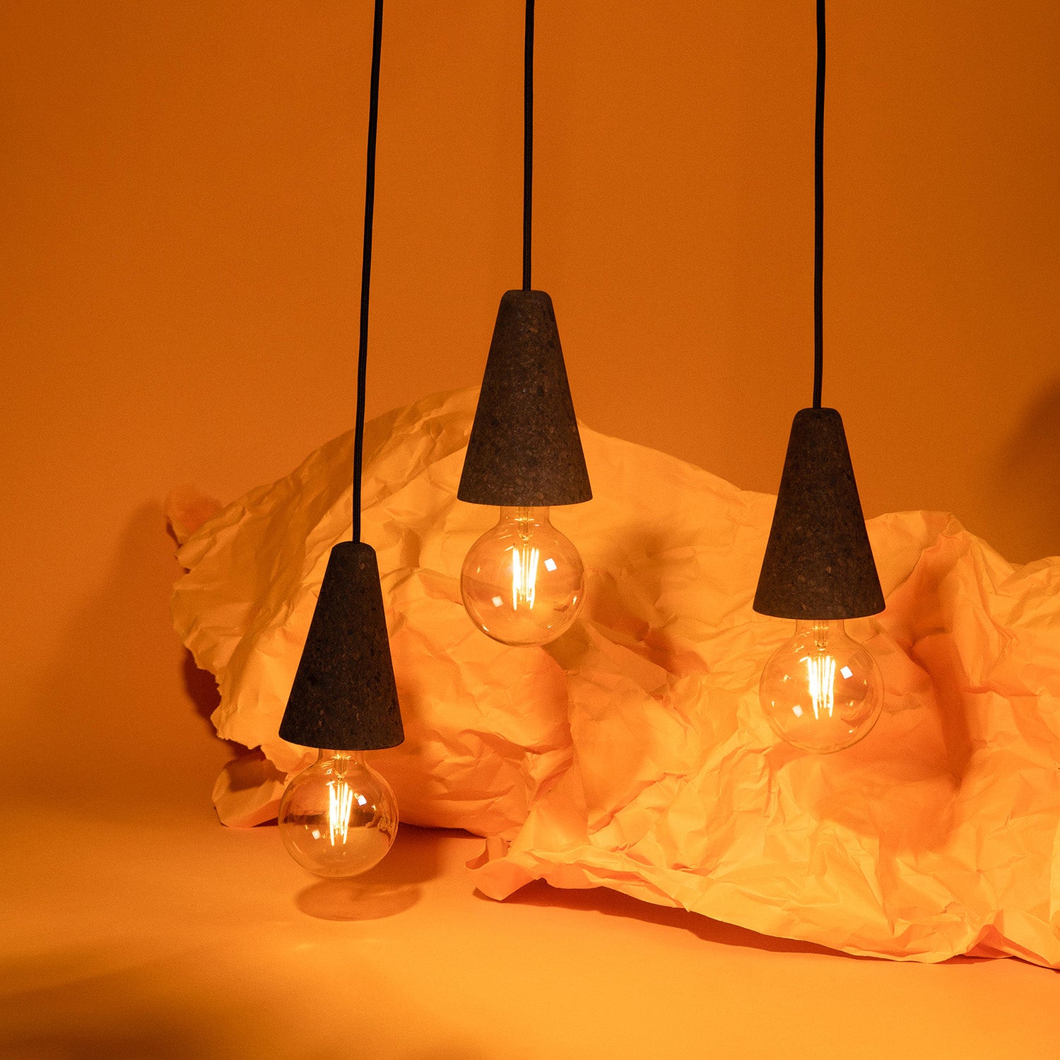 Candeeiro Pendente Sino - Cortiça Expandida