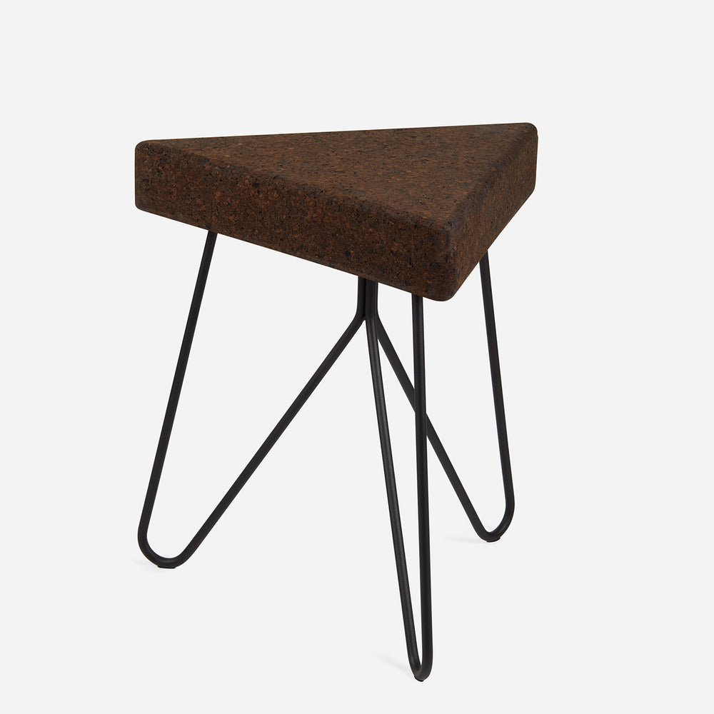 Tres Stool and Table – Triangular Expanded Cork Piece