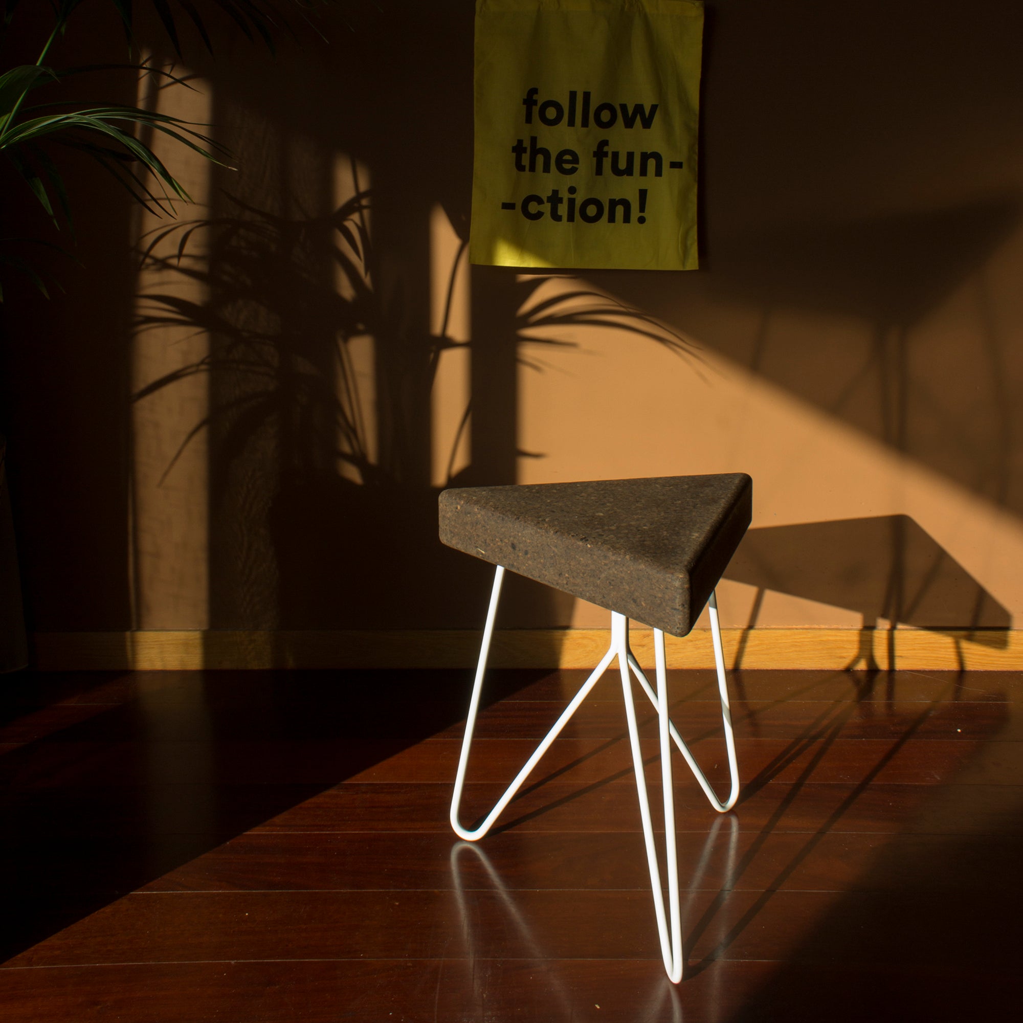 Tres stool/table - expanded cork